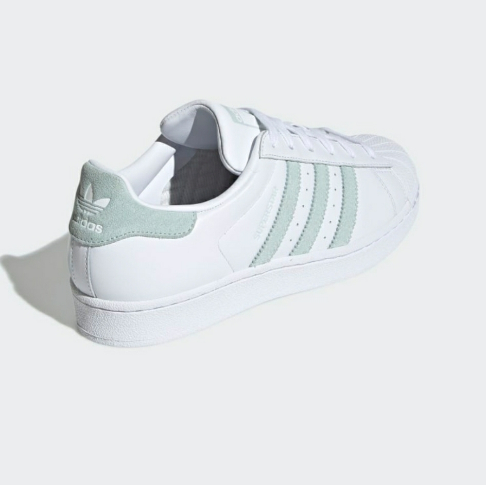 Adidas Superstar Vapor Green Stripes Women's Shoes - Picture 3 of 12